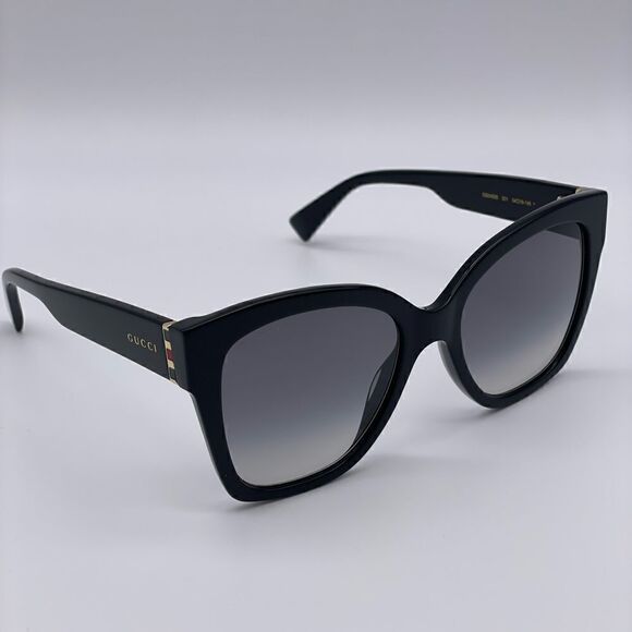 BRAND NEW GUCCI GG0459S 001 Black/Gold/Grey Women Sunglasses - Picture 2 of 13